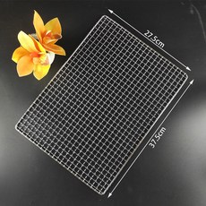 精選優品 304不鏽鋼燒烤網，食品級烤箱網，加粗加密戶外烤肉網，烘焙冷卻瀝油多用途, 1個, 長37.5厘米x寬27.5厘米, 長37.5厘米x寬27.5厘米