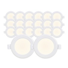 라인라이팅 LED 에코 3인치 다운라이트 5W (벌레유입방지/방습), 주백색(아이보리빛), 20개
