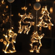 LED 성탄 크리스마스 오너먼트 가랜드 조명 무드등 11종 장식 데코용품 벽장식, 오너먼트 조명 (눈사람)