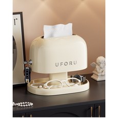 UFORU 토스터기 디자인 다용도 티슈케이스 수납함, 화이트, 4개