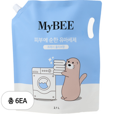 마이비 피부에 순한 유아세제 리필, 2.1L, 6개
