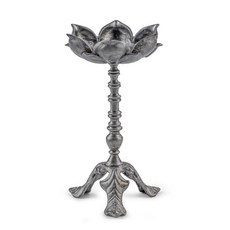 拾光優選好物 蓮花古錫燭臺 功夫茶具配件 禪意金屬擺件, 1個, 遼代蓮花燭臺