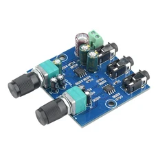 DC 5V-12V AU-401 스테레오 오디오 믹서 4 입력 1 출력 적으로 보드 사운드 믹싱 DIY 헤드폰 앰프 제어