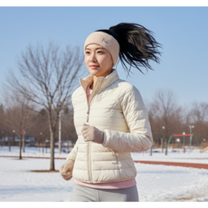 제이엔 러닝 귀마개 겨울 방한 헤어밴드 스포츠 밴드, 1개, 베이지