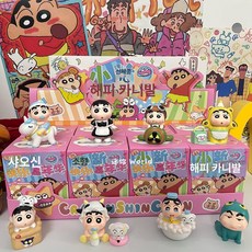 크레용 신짱 블라인드 박스 피규어 콜라보 생일 선물 용, 8개 세트, 1개