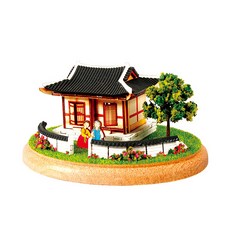 모두의취미 3D목재 건축물 랜드마크 입체퍼즐모형 시리즈, 1개, 3D목재 미니디오라마 기와집, 1피스