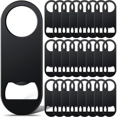 리메리 병따개 스테인리스 스틸 플랫 벌크 3.4 x 1.3 바텐더 맥주 키 소다 캔 주방 바 또는 레스토랑용 미니 스피드 블랙 25개, Black, 25