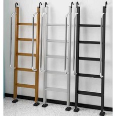 이층침대 사다리 2층 침대 철재 옥탑방 가정용 프레임 우드 알루미늄 은색 5단 (1.5-1.65m), 알루미늄 은색 6단 (1.7-1.85m)