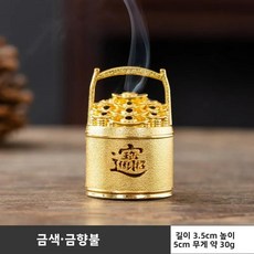구름 무늬 뚜껑이 있는 빈티지 중국 향로 향과 제물용 장식 청동 불상 향꽂이, 01 A