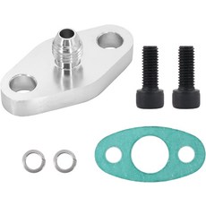 Tectall 4AN 피팅 T3 T3T4 T04 터보 오일 공급 입구 플랜지 개스킷 어댑터 키트, 24" LengthTurbo