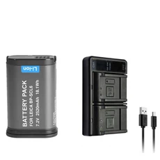 라이카 Q3 SL3 카메라용 2520mAh BP-SCL6 배터리 및 충전기 키트 고성능 안전한 교체, 02 battery and charger