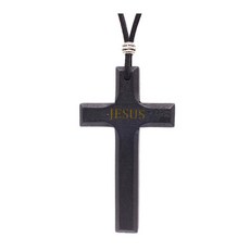 락모터스 자동차 원목 십자가 차량걸이 룸미러걸이 가톨릭 천주교 교회 세례 선물용, 1개, 다크우드