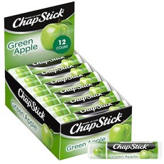 ChapStick 립 모이스처라이저 그린 애플 12팩 립밤 스위트 앤 탱지 각 4.3g(0.15온스), Green Apple