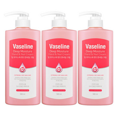 () 바세린 24h 딥 모이스춰 핸드크림, 500ml, 3개