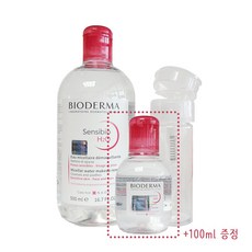 바이오더마 센시비오 H20 500ml + 휴대용 펌프공병 100ml, 1개