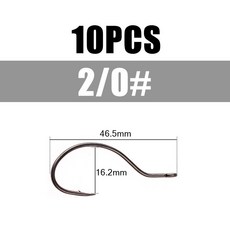 慕斯達 C84BAP 曲柄蝦鉤 10入 4號, 1個, 2/0號（10枚）