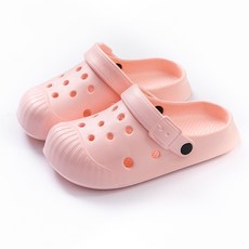 DFMEI 洞洞鞋女新款夏季外穿EVA踩屎感DIY鞋帶沙灘涼拖鞋海邊, 淺粉:38-39(建議37-38腳穿), 1個