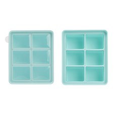 네오실리 국산 프리미엄 실리콘 얼음틀 다진마늘 이유식 냉동틀, 2개, 민트