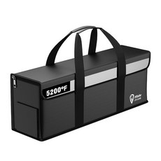 JHSafe E-Bike 배터리 안전 가방 방폭 대용량 리포 안전 가방 방폭 리포 배터리 충전 가방 실리콘 코팅 방폭 보관 가방 19 3 x 5 1 x 7인치