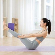 EVA 소재 요가 블록 2개 세트 퍼플 홈트 필라테스 소도구