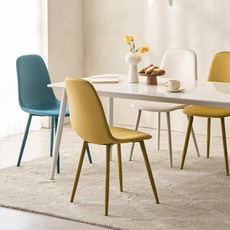 잉글랜더 로빈 카페 식탁의자 4P, 시안2P+옐로우2P, 시안2P+옐로우2P, 4개