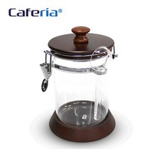 카페리아 나무/아크릴 밀폐용기 750ml, 혼합색상, 1개