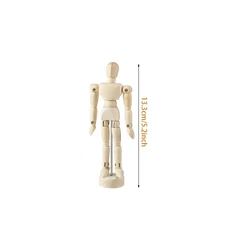 4.5/5.5/8/12 "아티스트 마네킹 모델 나무 Manikin 이동식 그림 유연한 관절 마네킹 인간 스케치 장식, 02 1pc 4.5 INCH