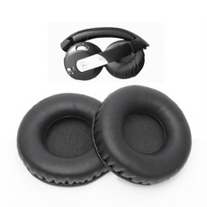 适用于奔驰S级E级AMG后排车载耳机耳罩S450迈巴赫S350耳套S320/S300/GLS皮套海棉保护套更换替换配件, 1個, 款二 蛋白皮【黑色】/一对 直径约 7.