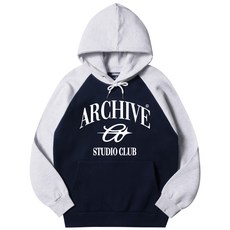 어나더 아카이브 ANOTHER ARCHIVE 래글런 에이스텔라 후드티_네이비