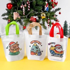 (CL) 크리스마스 부직포 가방, 산타