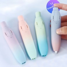 노크식 투톤 수정테이프 똑딱이 펜타입 화이트 리필형 글자 수정펜 필기도구 문구 사무용품, 1개, 리필