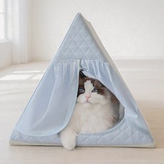 고양이집 숨숨집 스크래쳐 파스텔 쏙쏙 하우스, 1개, 스카이블루