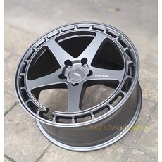 土城輪胎王 DATA SF01 19吋旋壓鋁圈 5/108 5/112 5/114.3 五爪 洞洞圈, 1個, 平光灰