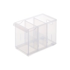 聯府 Fine隔板整理盒 附輪 文具小物收納盒, 1個, 單一選項, 透明