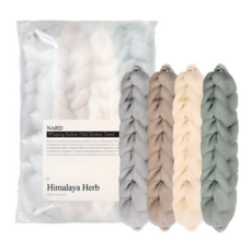 나드 휩핑 버블 저자극 샤워 타월, 혼합색상, 4개입, 1세트