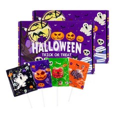 OKYAIOS 할로윈 막대사탕 캔디 롤리팝 세트, 1개, 320g