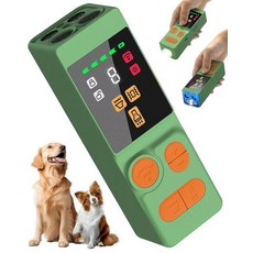 아마존평점4.5+ 미국출고 207686 초소형 4X 강아지 짖음 억제 장치 10가지 모드가 있는 강아지용 방지 12.4m(45피트) 범위 실내/실외 충전식 및 인도적인 초음, 그린+오렌지
