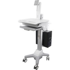 ErgoGrade 螢幕醫療推車 移動式護理車 藥箱車 儀器推車 螢幕支架 EGCNH02Q, 白色