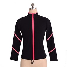 피겨자켓 여자 아이스스케이팅 재킷 지퍼 달린 상의 트레이닝 대회 따뜻한 플리스 체조 컬러풀한 벨트 피겨 연습복