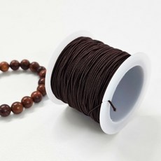 리브온 염주 비즈 팔찌 만들기 DIY 나일론 고무줄, 1개, 브라운