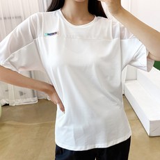스토리원 여성 숄더 메쉬 반팔 티셔츠 요가복 필라테스복 RKFT-ST29