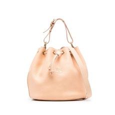 일비종떼 로고 디테일 가죽 버킷 백