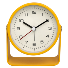 데이모노 레트로 탁상 알람 시계 무소음 인테리어, 옐로우