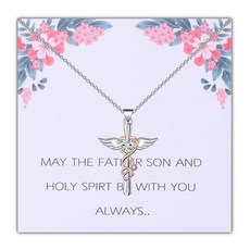 TGBJE 작은 십자가 목걸이 가톨릭 세례 성찬식 선물 종교 주얼리 기독교 신앙 선물 스테인리스 스틸 보석 없음 220429