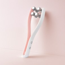 뷰티소닉 브이롤러 EMS 고주파 얼굴 리프팅 괄사 마사지기, 핑크