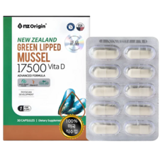 HnF (최신제조) 엔젯오리진 뉴질랜드초록입홍합 비타민D100% 최고등급뉴질랜드초록입홍합 99% 미국직수입 식약처인증, 1정, 30세트