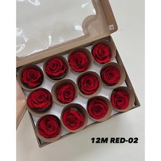 花藝夢*Rose Amor 厄瓜多永生玫瑰花 *單朵販售* 約4公分 M號 永生花 永生玫瑰 玫瑰花 主花 花束, RED-02 紅色