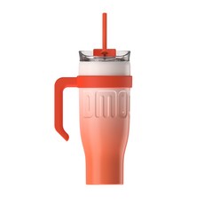 대용량 핸들형 빨대 텀블러 1200ML 304스테인리스 DIY스티커, 큘색, 3개