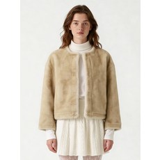 [국내매장 정품] [벨 마르슈] 더블턱 소매 Faux 밍크퍼 자켓 662693