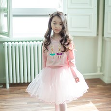 [삐에아떼르] 트윈래빗 발레리나 긴팔 티셔츠 4508 핑크